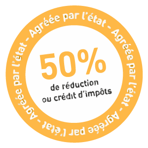 50% — agréé par l'État, réduction ou crédit d'impôt
